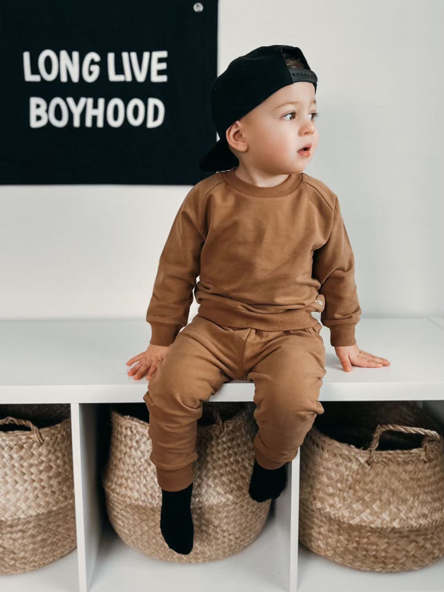 Brown French Terry Jogger Set