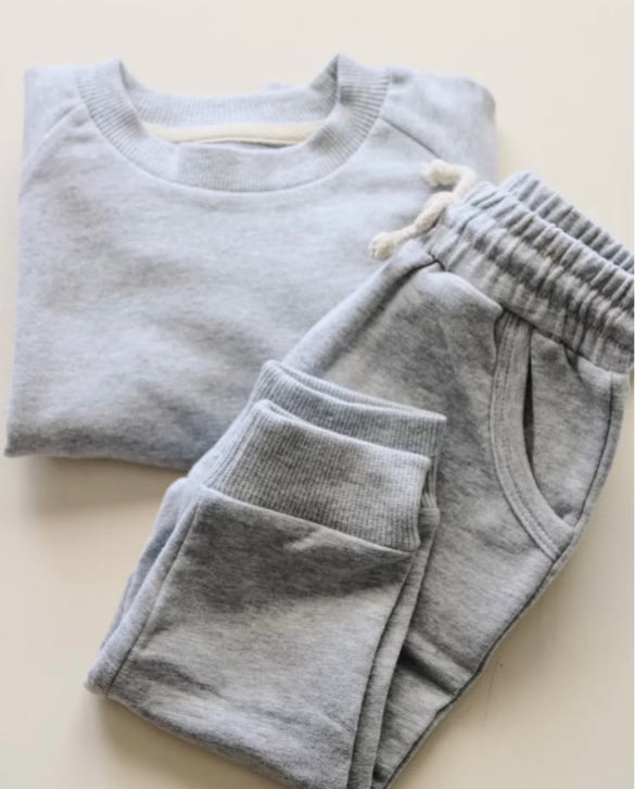 Heather Gray French Terry Jogger Set